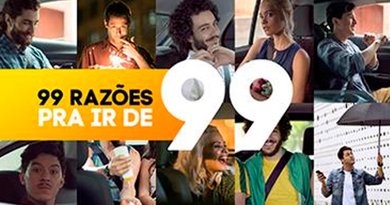 Nova campanha nacional da 99 apresenta "Razões para ir de 99"