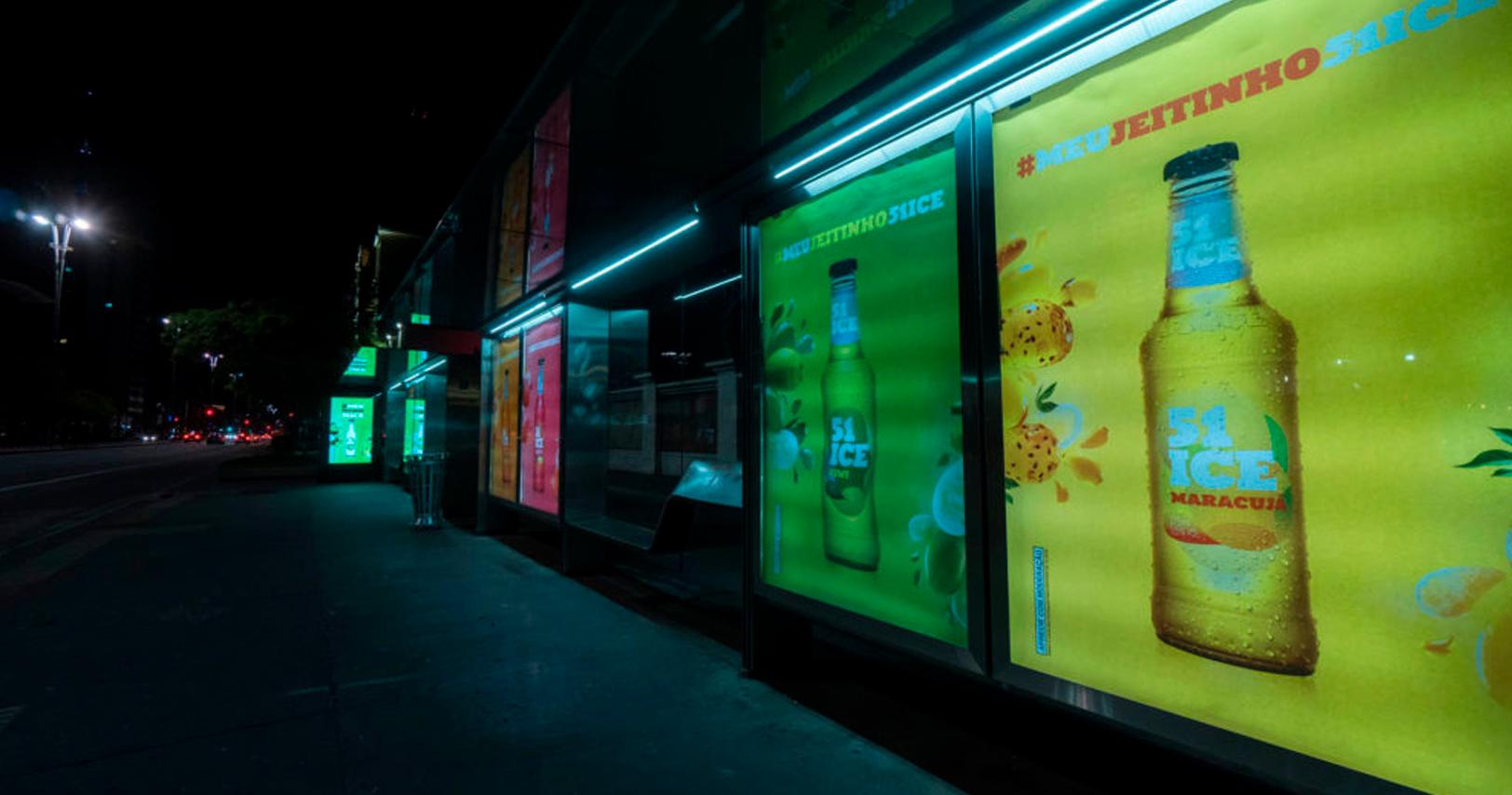 51 Ice divulga sabores em ação de mobiliário urbano