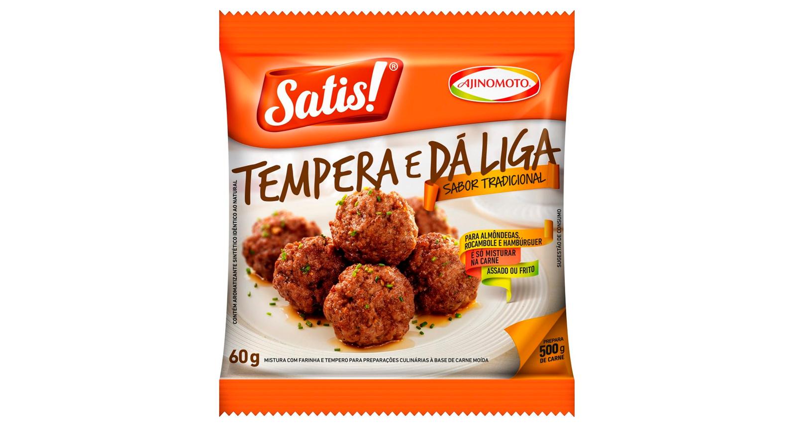 Ajinomoto renova embalagens dos temperos Satis!