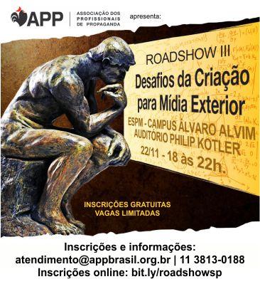 Roadshow III - Desafios da Criação Para Mídia Exterior acontece em Novembro